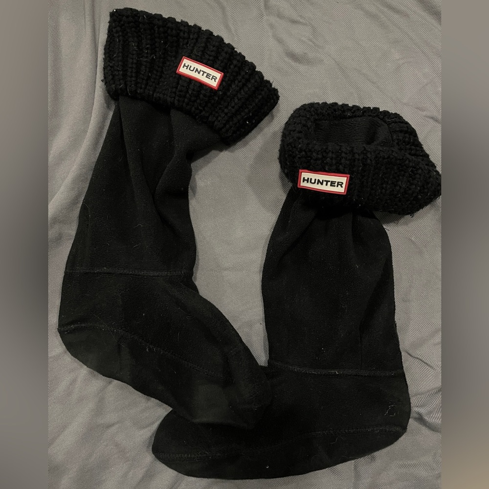 Hunter 6 Stitch Cable Knitted Cuff Tall Rain Boot Socks